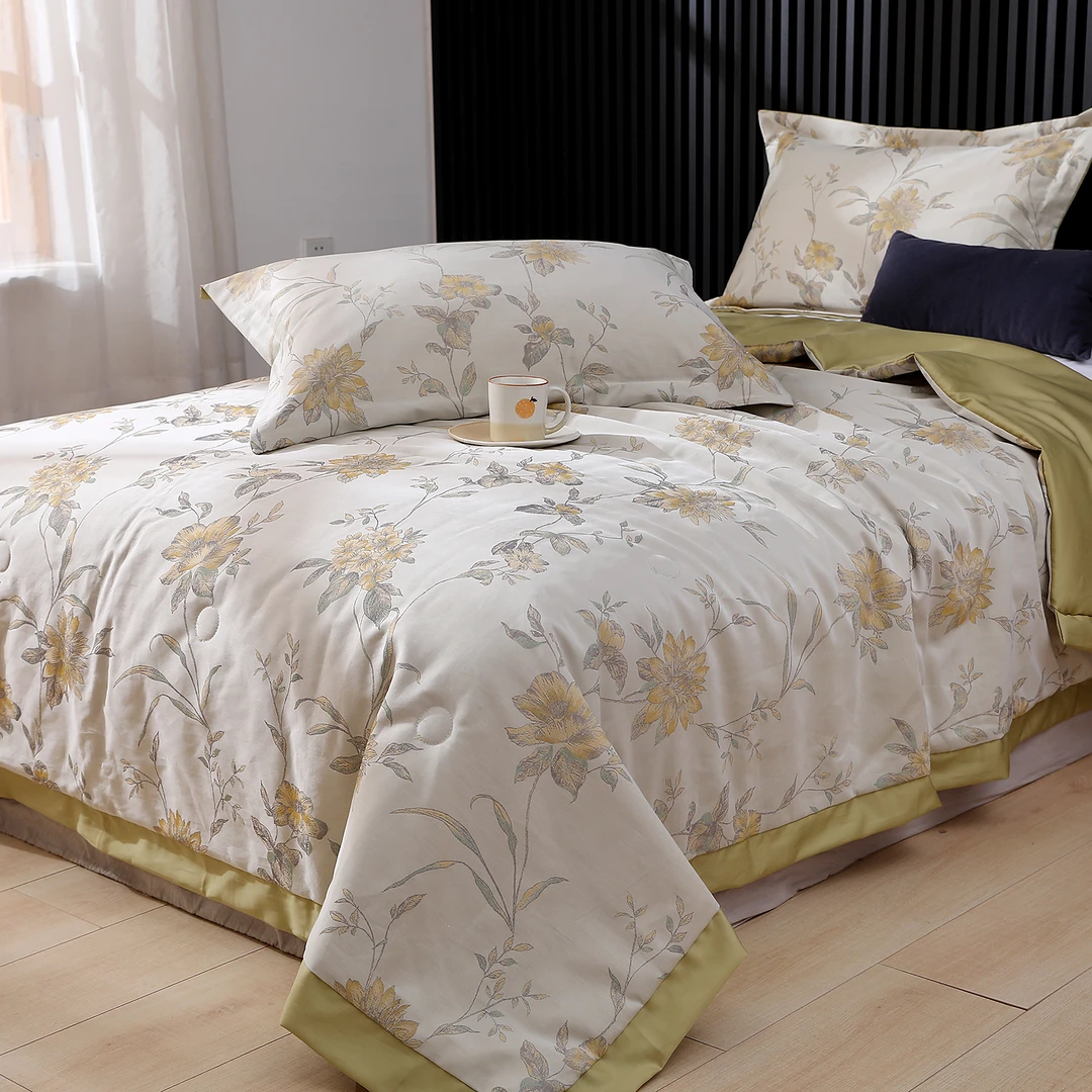 【椿栀黄】200*230cm天丝棉夏被大豆薄荷纤维被柔软天丝夏被约2kg