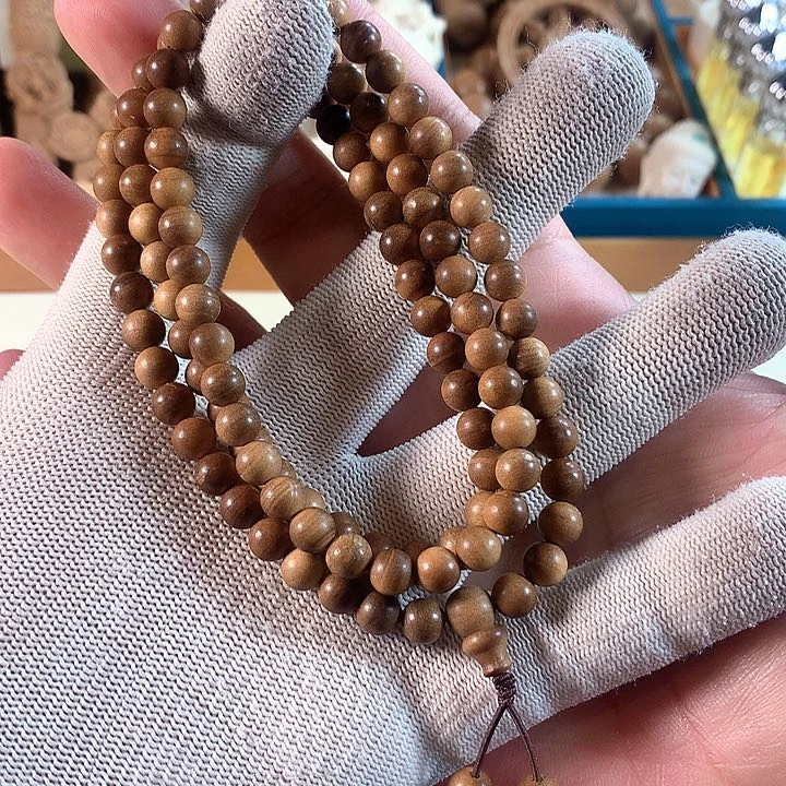 檀香木手串/手链沉水横纹黑肉0.6奶香花香（微瑕福利）