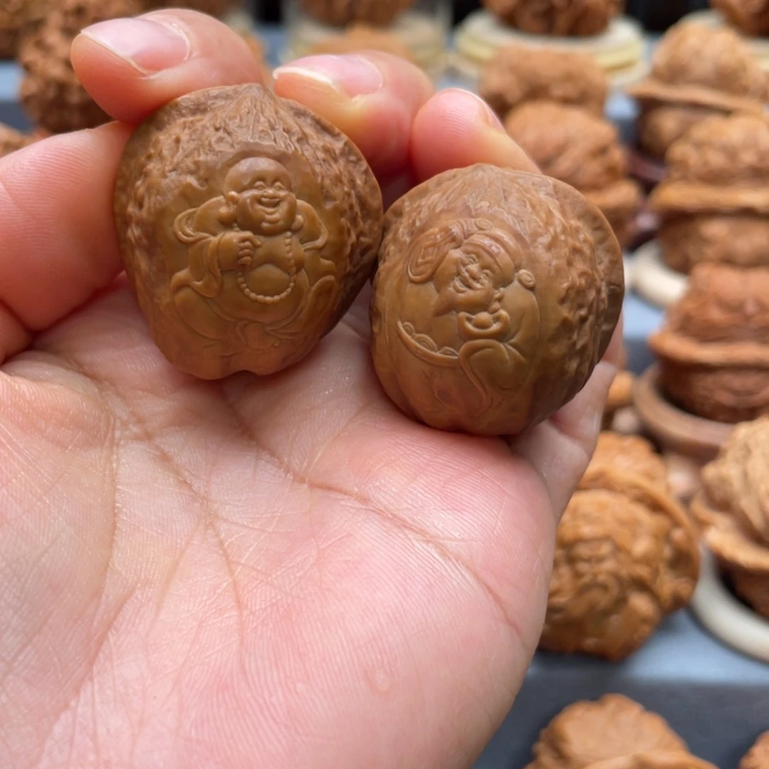 手串/手链核桃财迷野生木鱼元宝雕刻