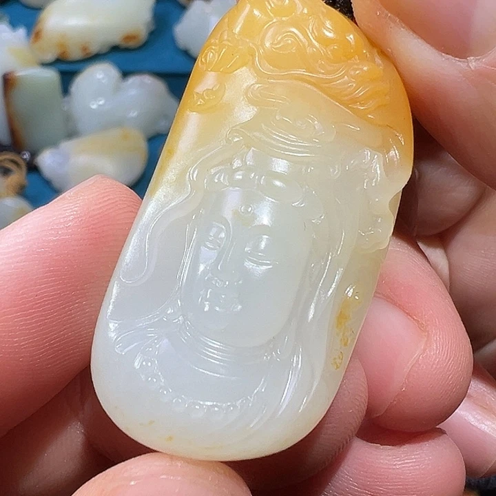 和田玉未镶嵌吊坠(不含链)