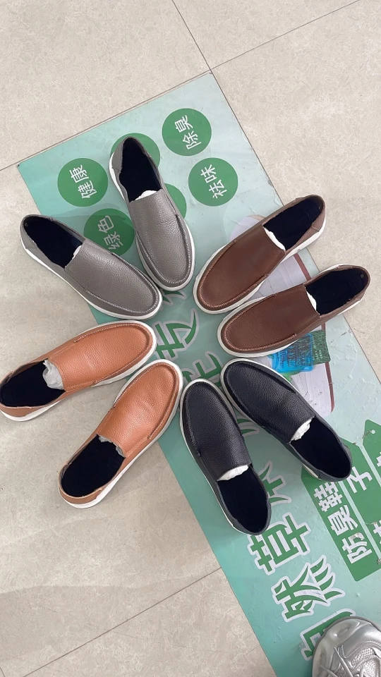 休闲皮鞋男鞋豆豆鞋透气夏季一脚蹬鞋子