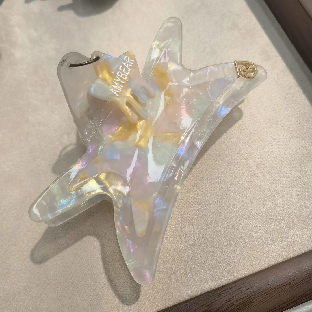 A270彩色星星吊坠抓夹