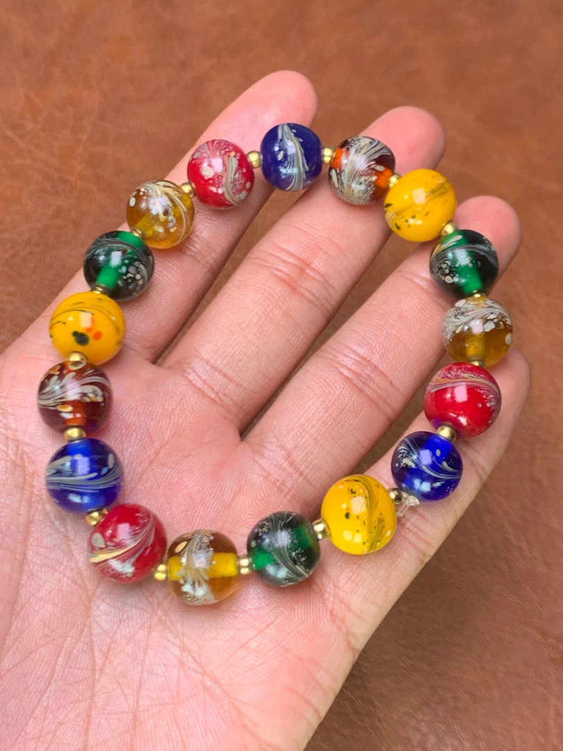 非金属玻璃手链 新号开播，福利大放送！凤尾琉璃尺寸1.2*1.1