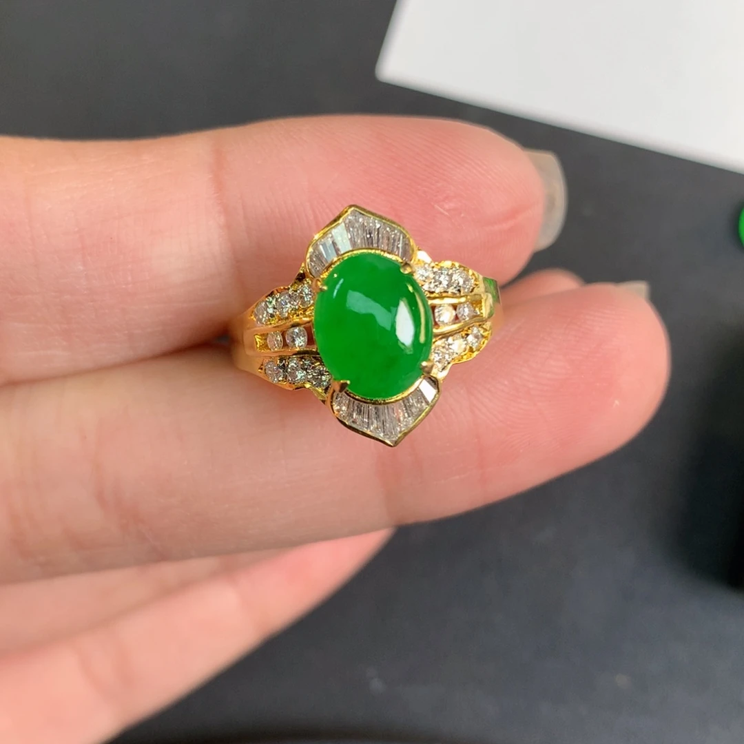 翡翠裸石翡翠8.98-7.14-3.09