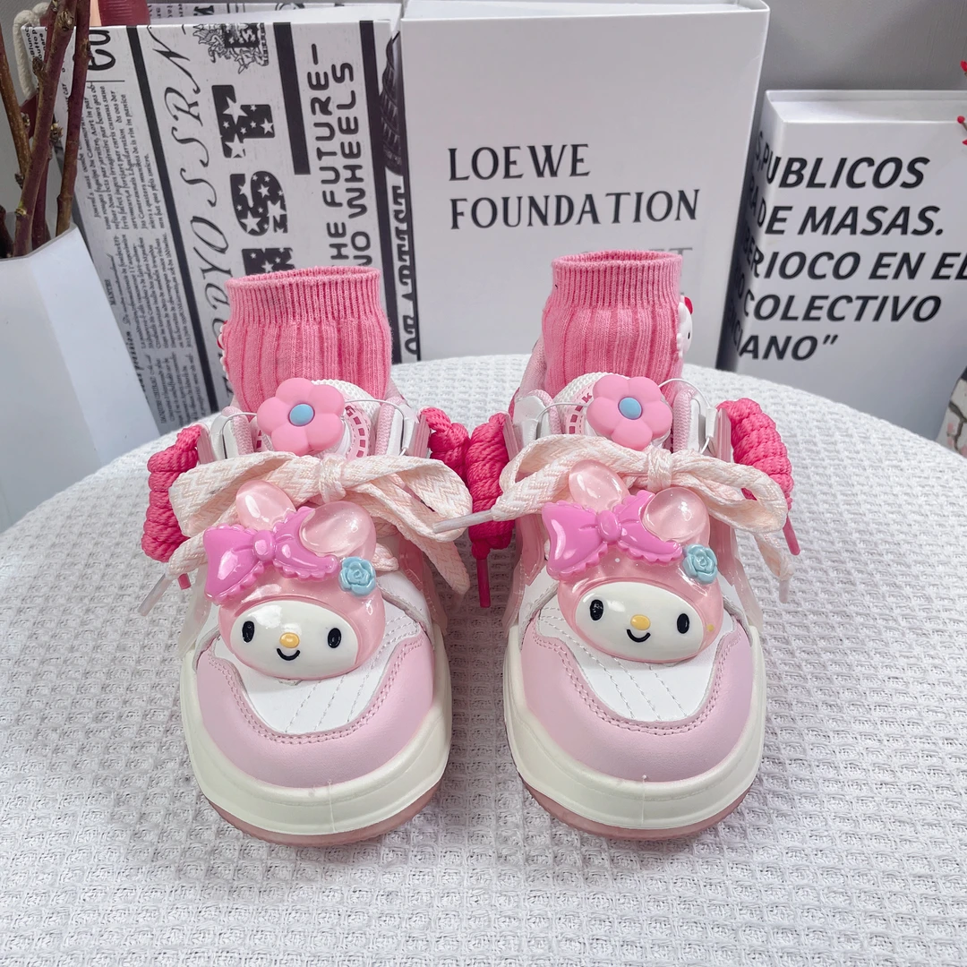 2025季新款春秋糖果色公主女童运动鞋时尚舒适女宝学生儿童休闲鞋