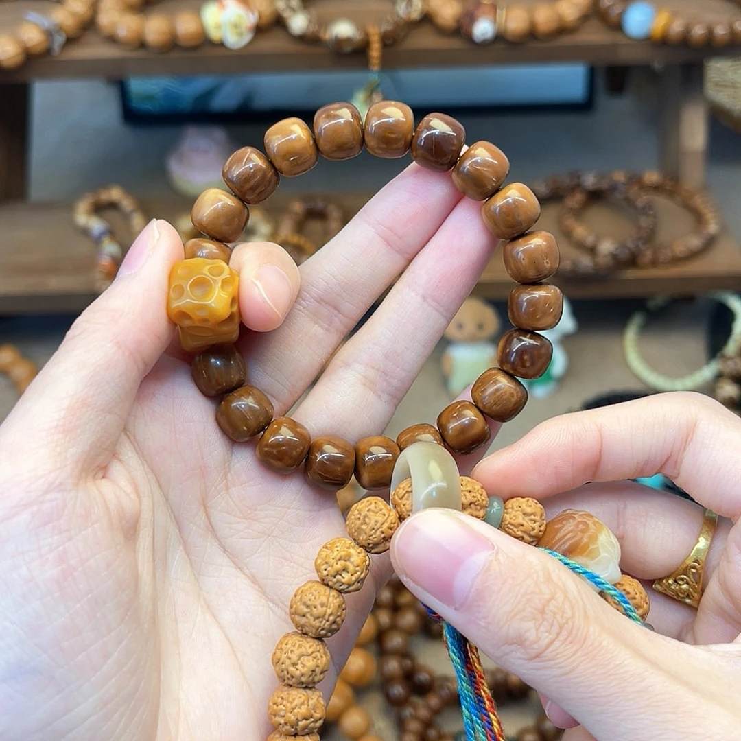 库克手串g*w搭配奶酪 加玉流苏跑环