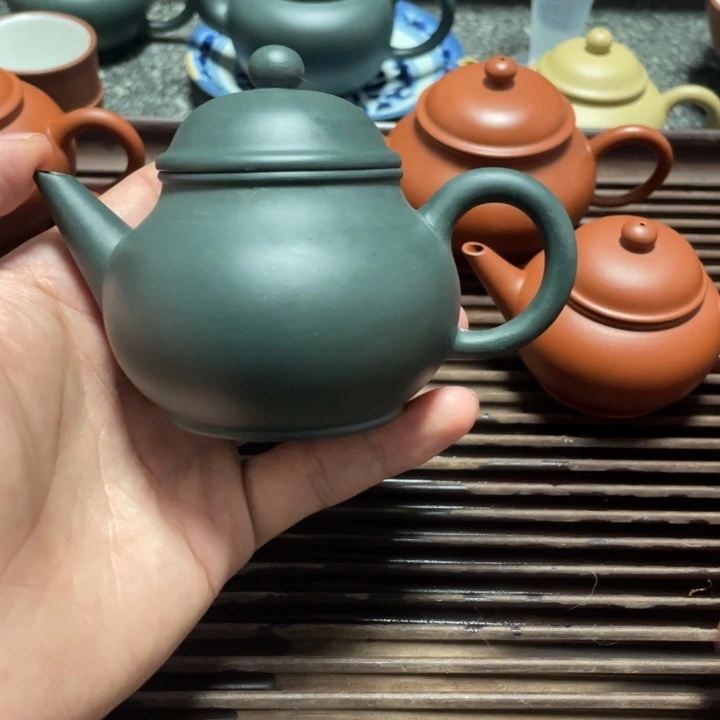 紫砂茶壶微瑕绿泥芭乐130