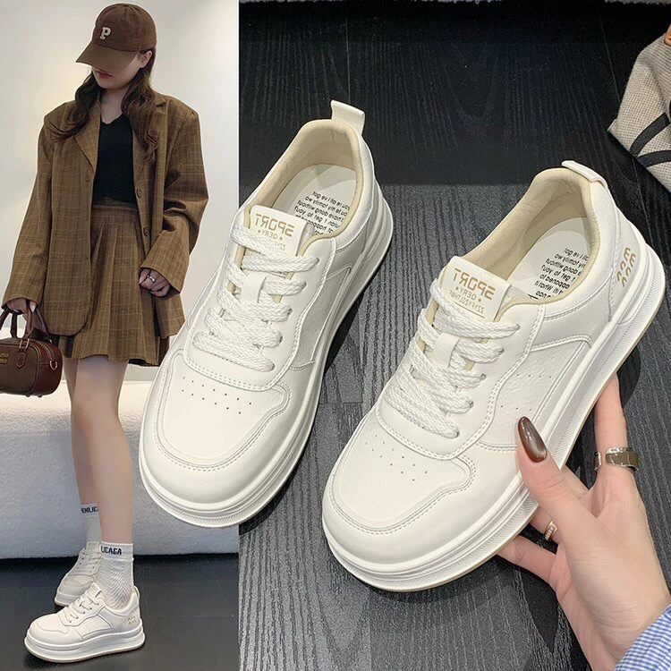 厚底小白鞋女春季新款经典爆款板鞋时尚洋气百搭运动休闲板鞋