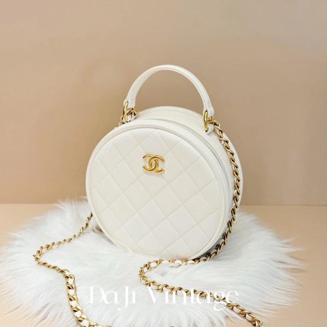 99新 Chanel/香奈儿 大吉中古Chanel香奈儿白金圆饼斜挎包
