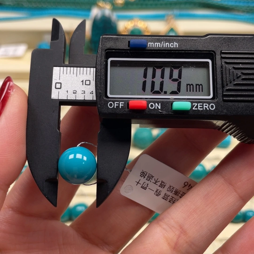 未镶嵌绿松石珠宝奇石圆珠