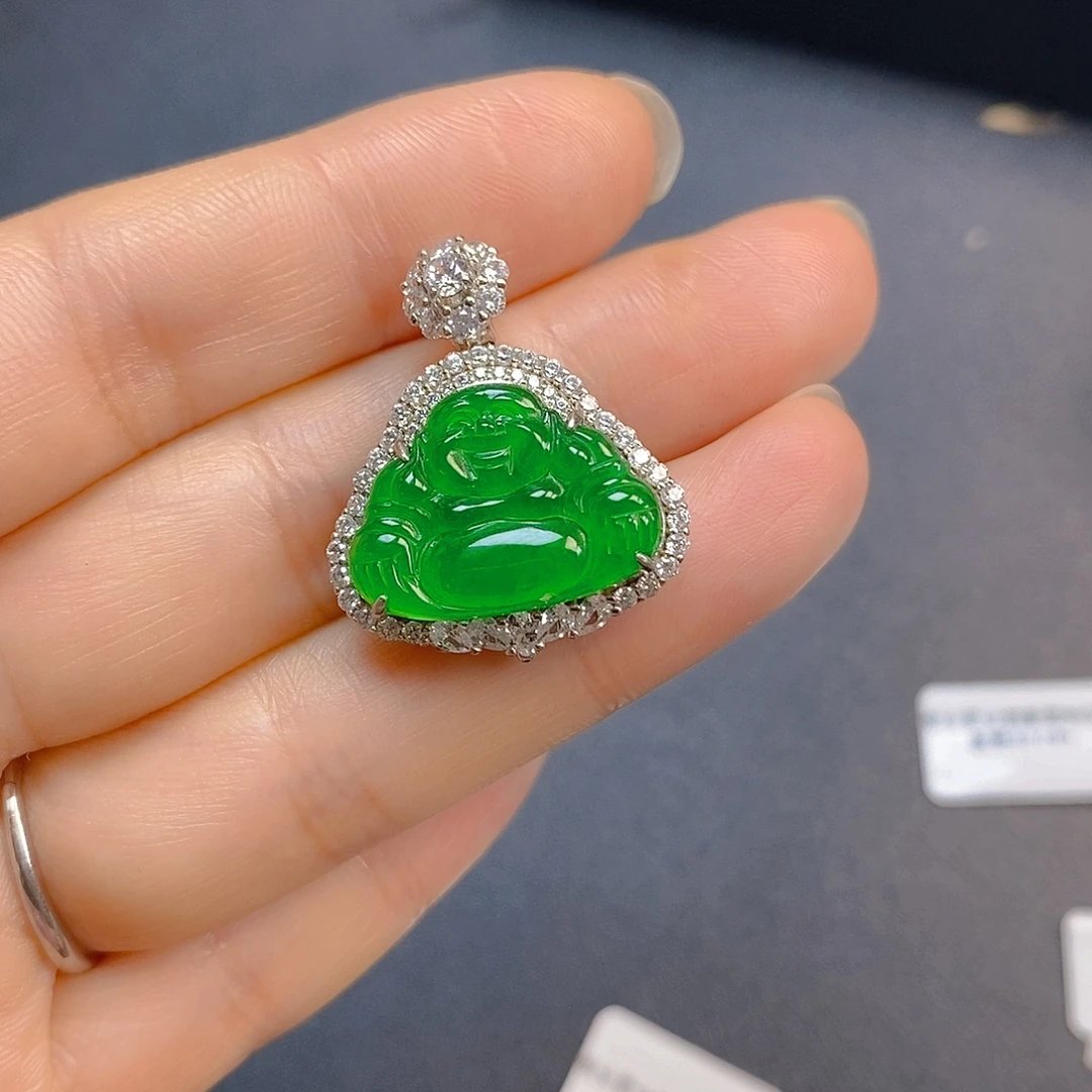 翡翠银S925镶嵌颈饰