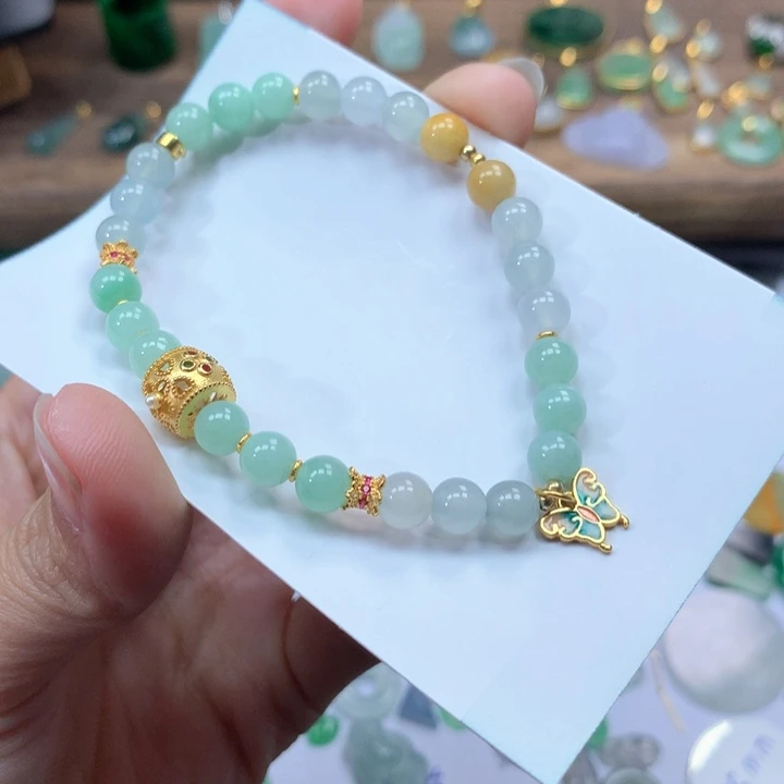 翡翠手链未镶嵌手串