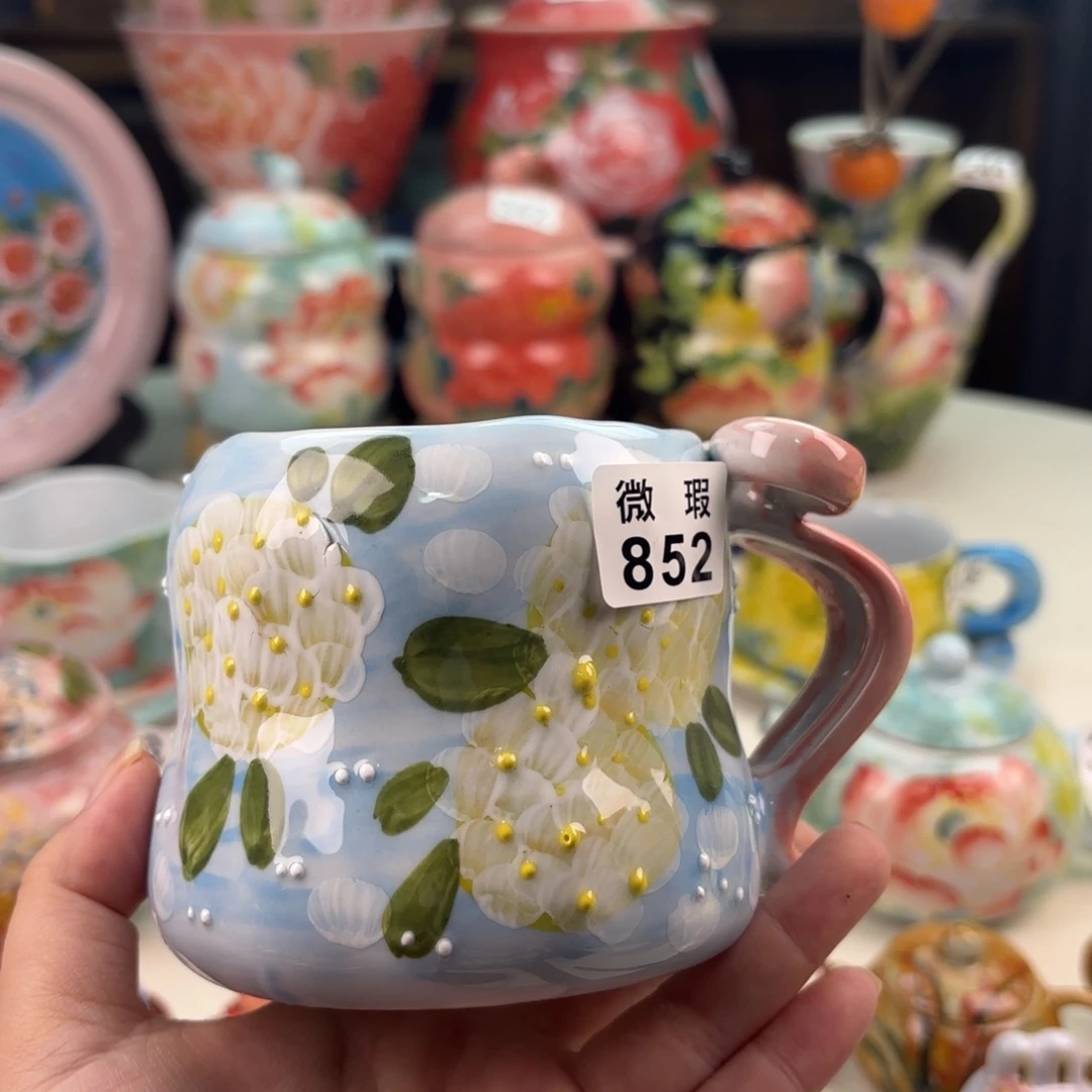 景德镇手绘高温釉下彩陶瓷茶具