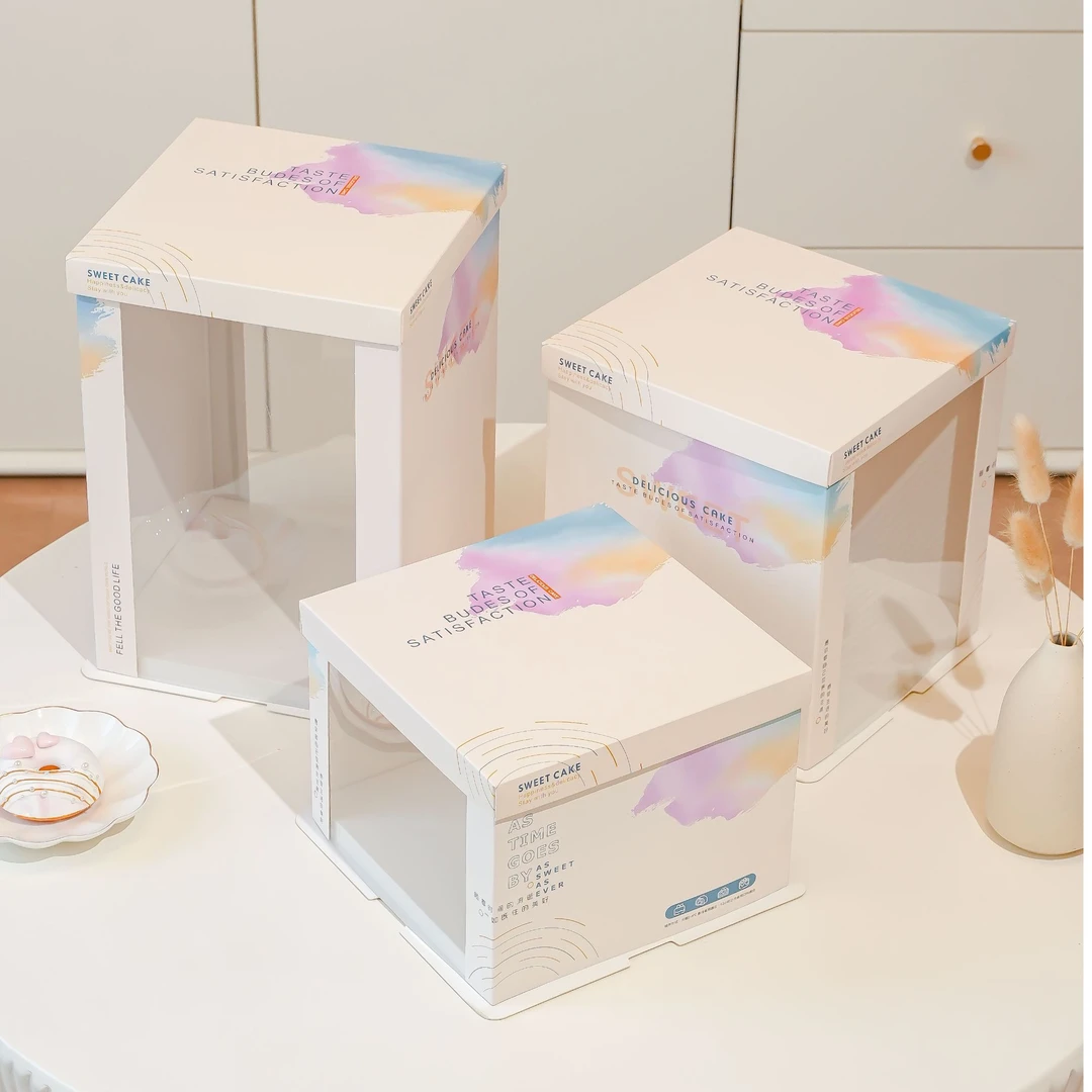 手提包装网红蛋糕盒6六8八10十寸新款透明蛋糕包装生日蛋糕包装盒
