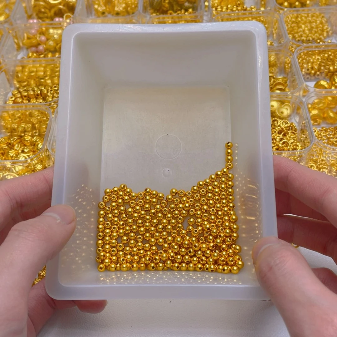 锆石铜合金新款高货古法珠5mm50颗