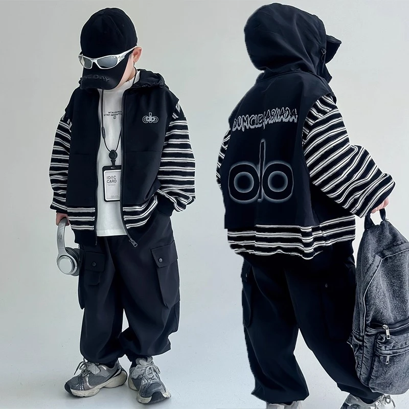 儿童装男童秋装套装春秋款2025新款运动男孩大童秋季衣服酷帅气潮