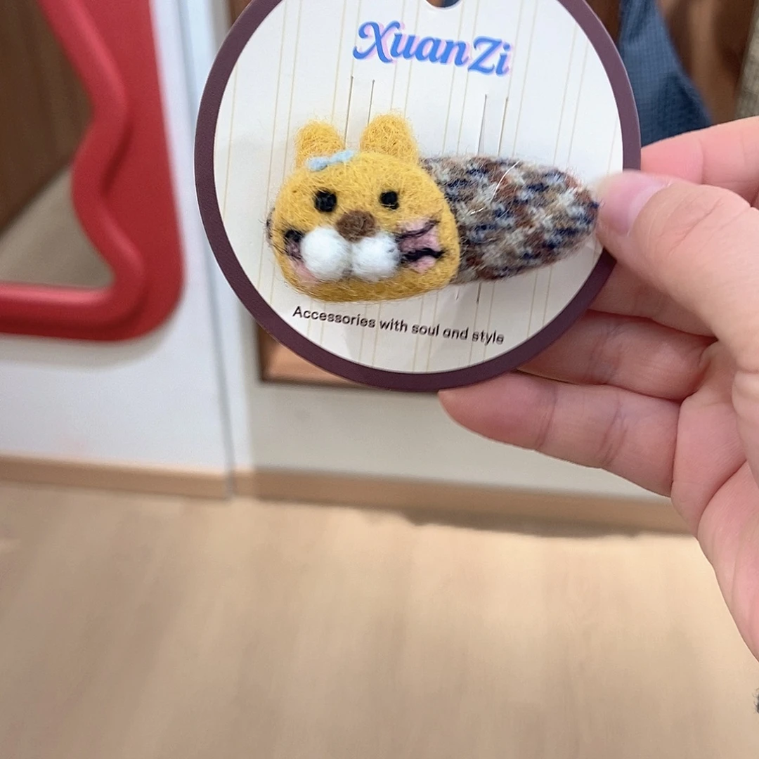 布艺铁合金小猫咪鸭夹