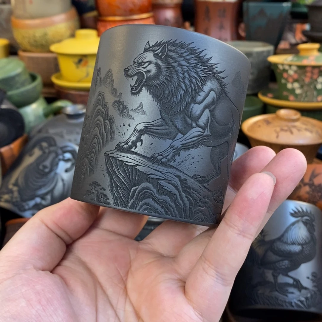 紫砂公道杯宜兴全手工紫砂杯