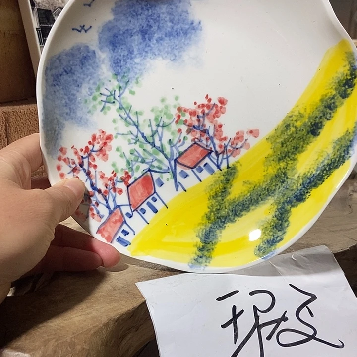 微瑕景德镇手绘高温釉下彩