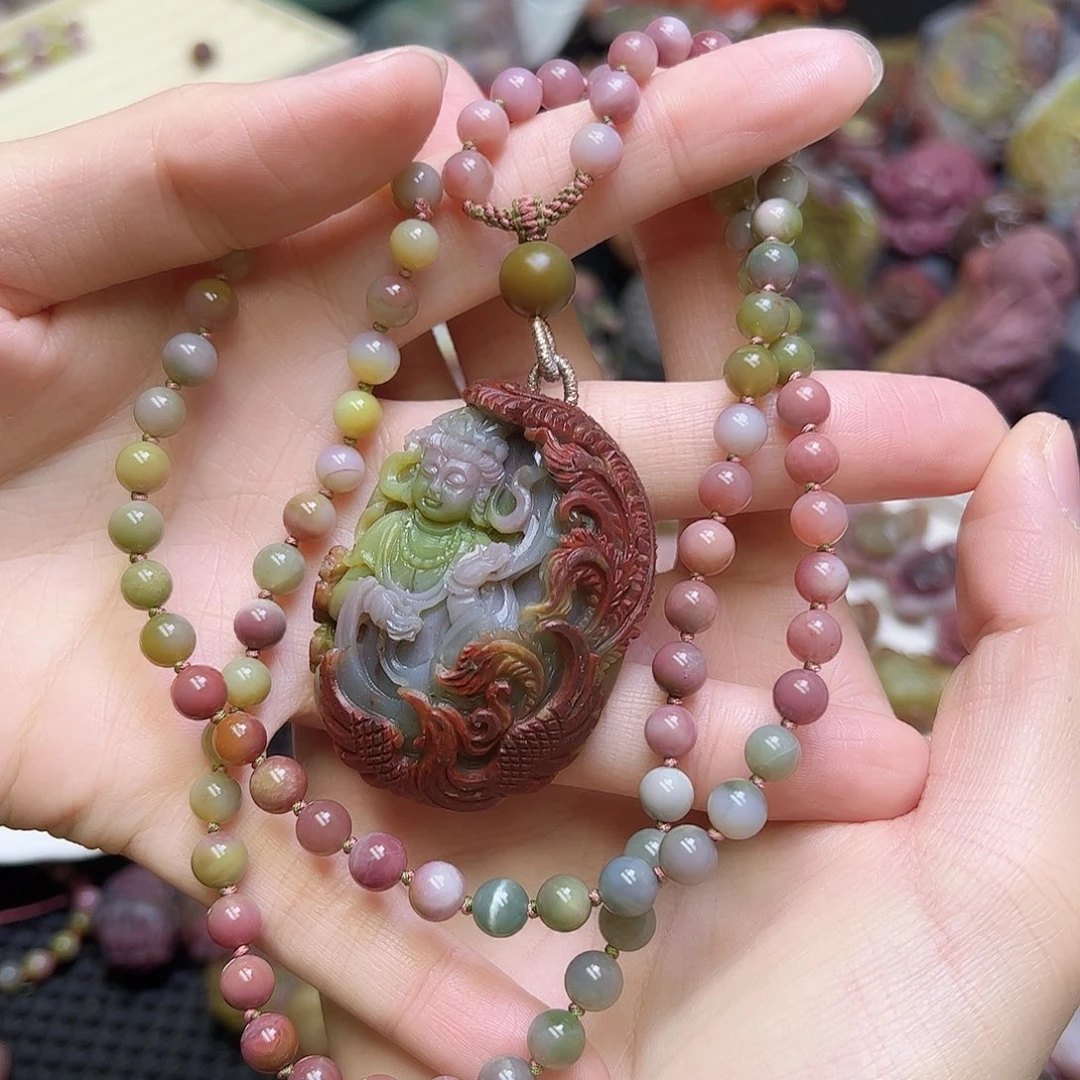 风***花玛瑙/玉髓未镶嵌毛衣链毛衣链