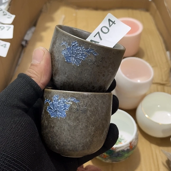 瓷片茶摆件工艺品摆件666