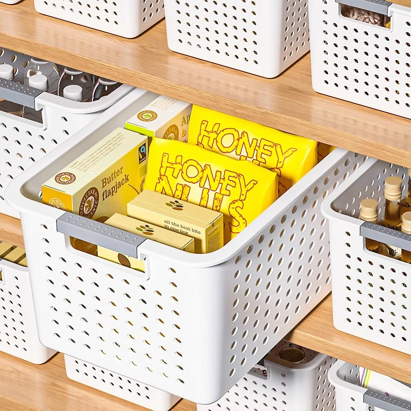 俏洁收纳筐杂物收纳箱家用零食玩具盒子置物筐宿舍厨房桌面收纳盒