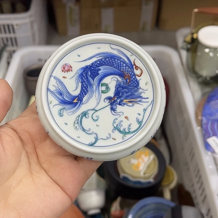 斗彩手绘复古锡斑