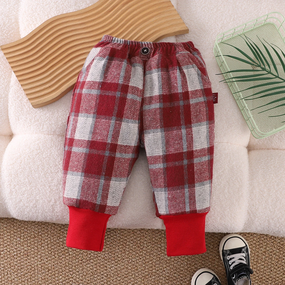 宝宝加绒加厚棉裤2024新款加绒秋冬装儿童洋气卫裤加厚休闲裤
