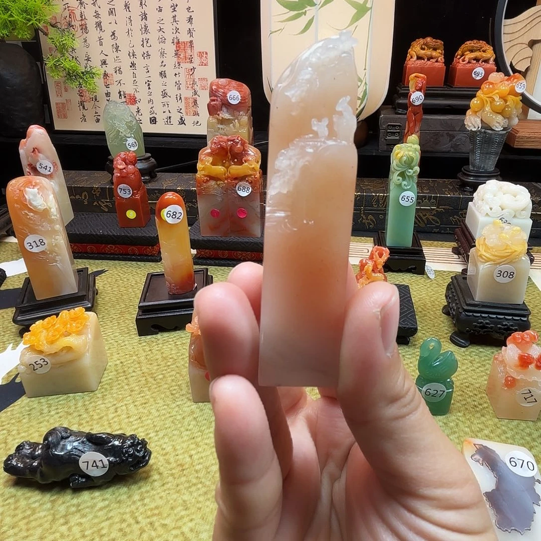 寿山石印石松下访友8