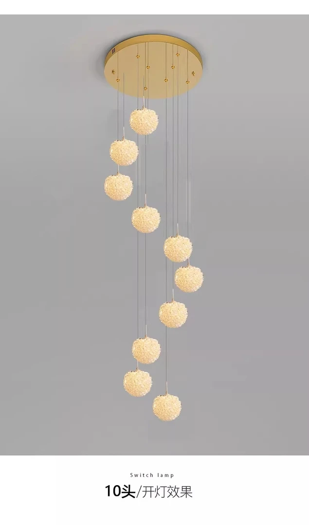 轻奢水晶小吊灯现代简约卧室床头灯设计师款创意法式餐厅掉线灯具