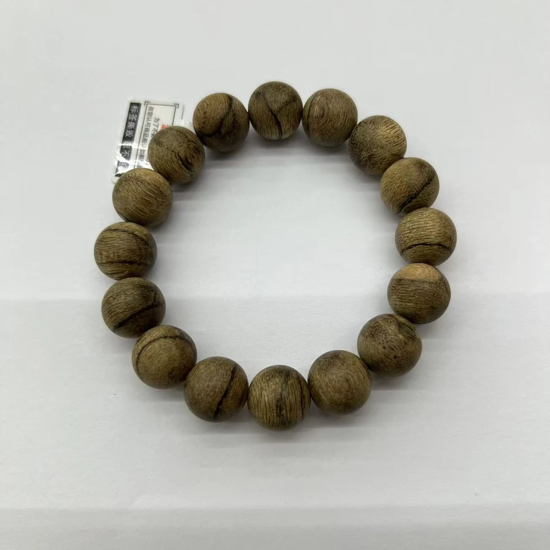 B8474 东马粗纹虎斑纹9分沉手串 1.4cm 19.38g