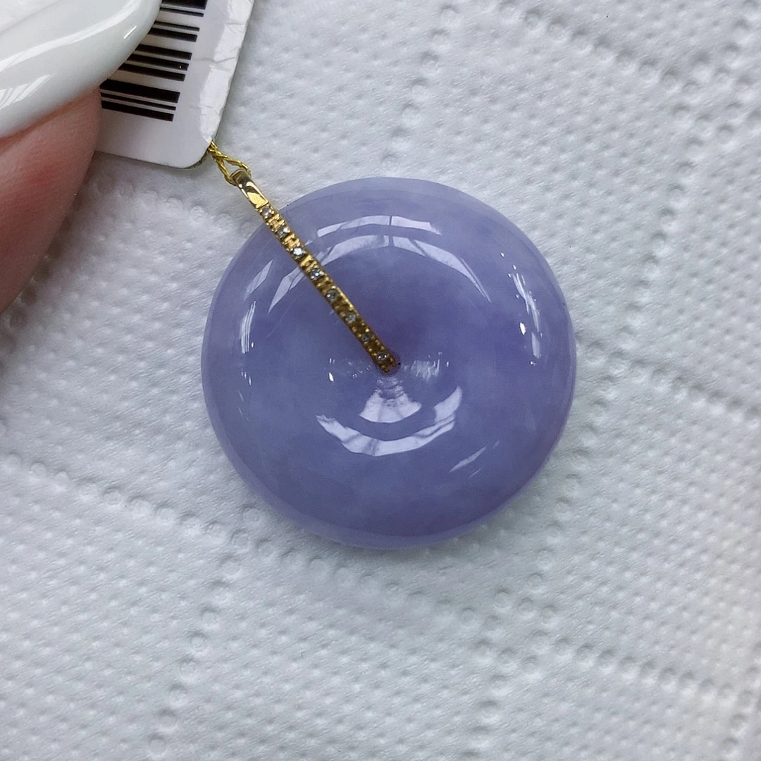 颈饰18K金镶嵌翡翠