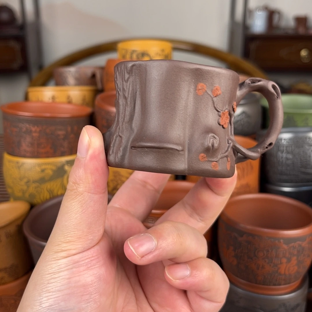 茶杯紫砂紫砂主人杯 手工制作