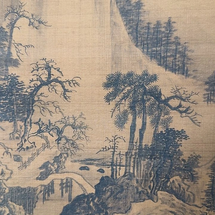 国***酒山水图，山水挂画