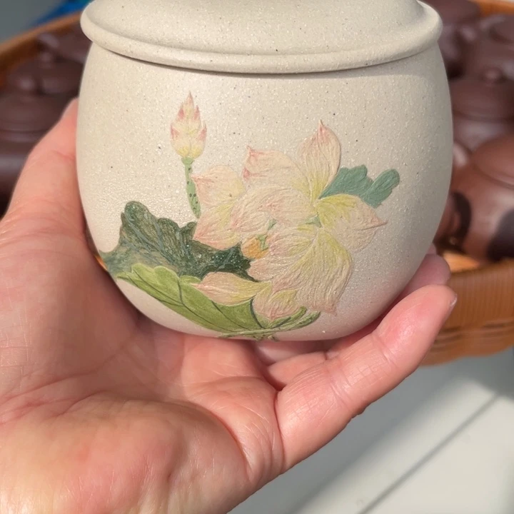 段泥茶壶泥绘茶罐手工制作