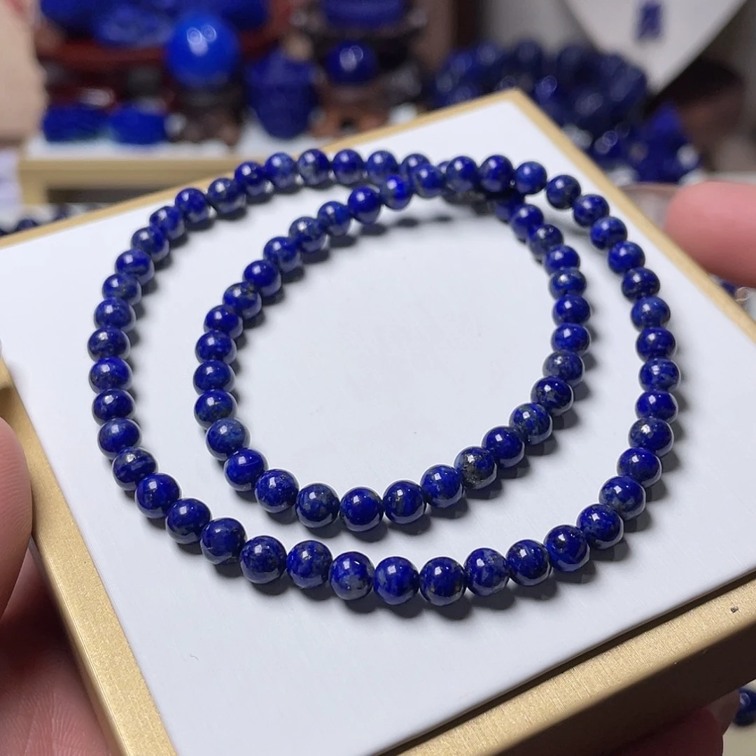 青金石未镶嵌福利5mm双圈手串