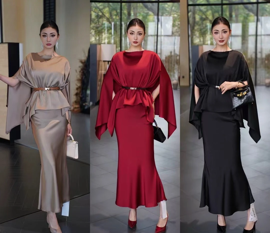 春夏季设计感气质收腰连衣裙轻奢飘逸高端时尚