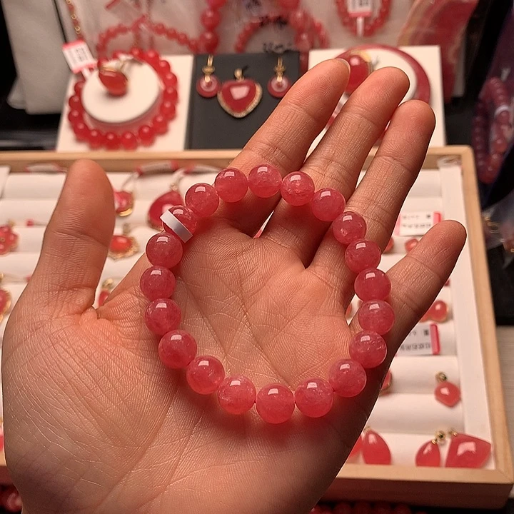 菱锰矿（红纹石）手绳未镶嵌