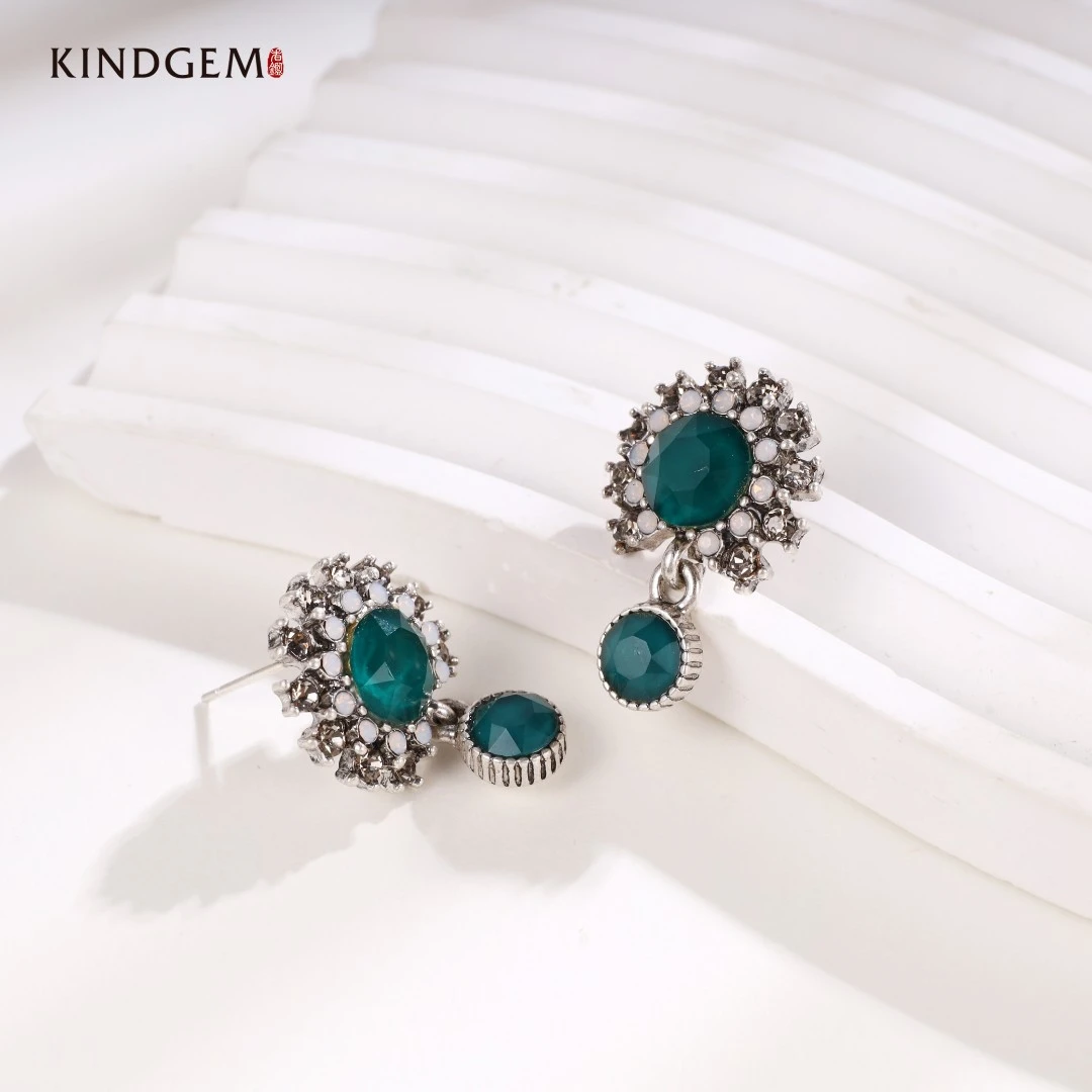 铜合金合成锆石耳饰 CY85XIPC-27299百搭潮流轻奢小众简约耳环