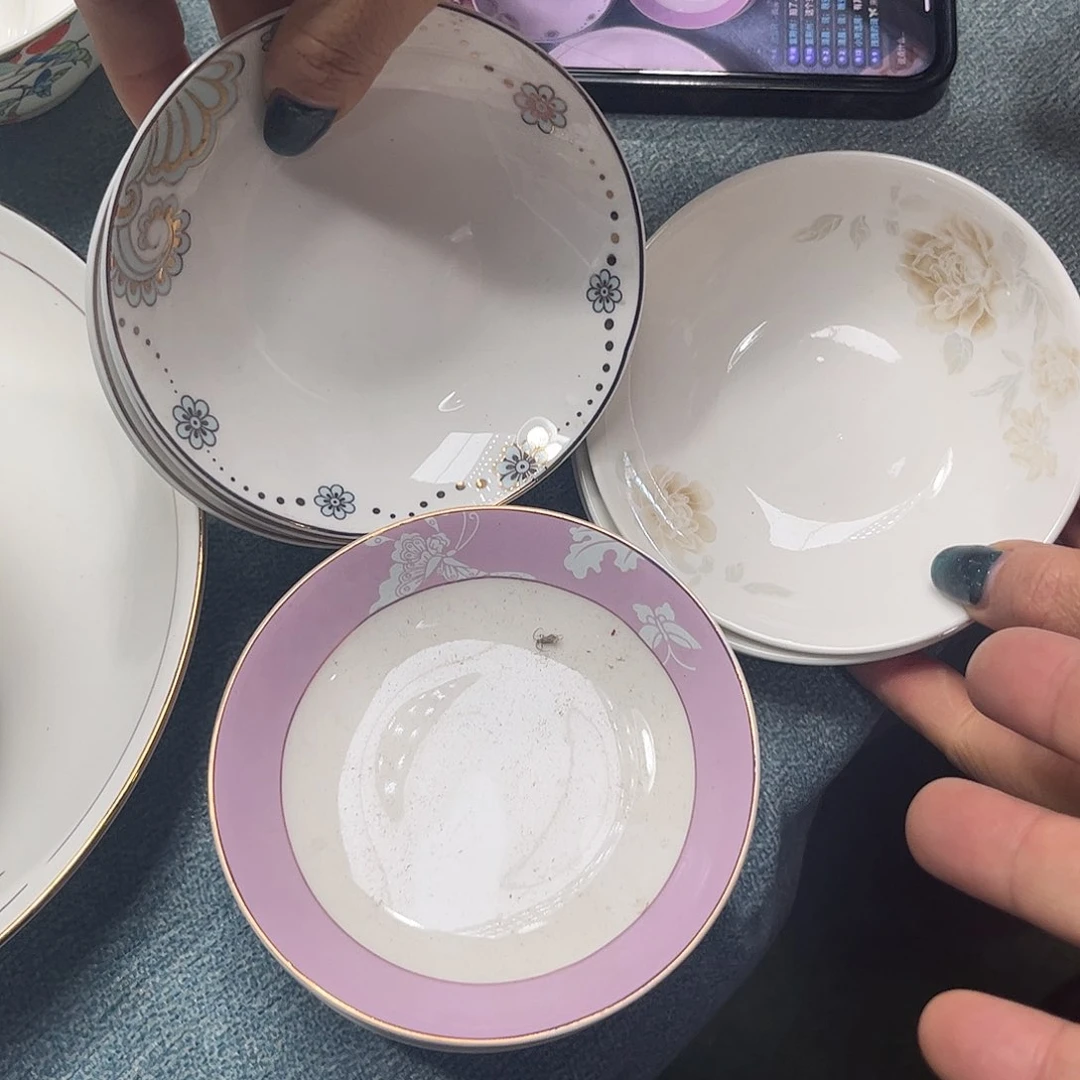 瓷片混搭蘸料碟十三个微瑕