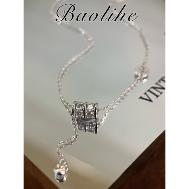 镀白金 宝利小蛮腰 滚轮新款高级感小众轻奢女项链Y52