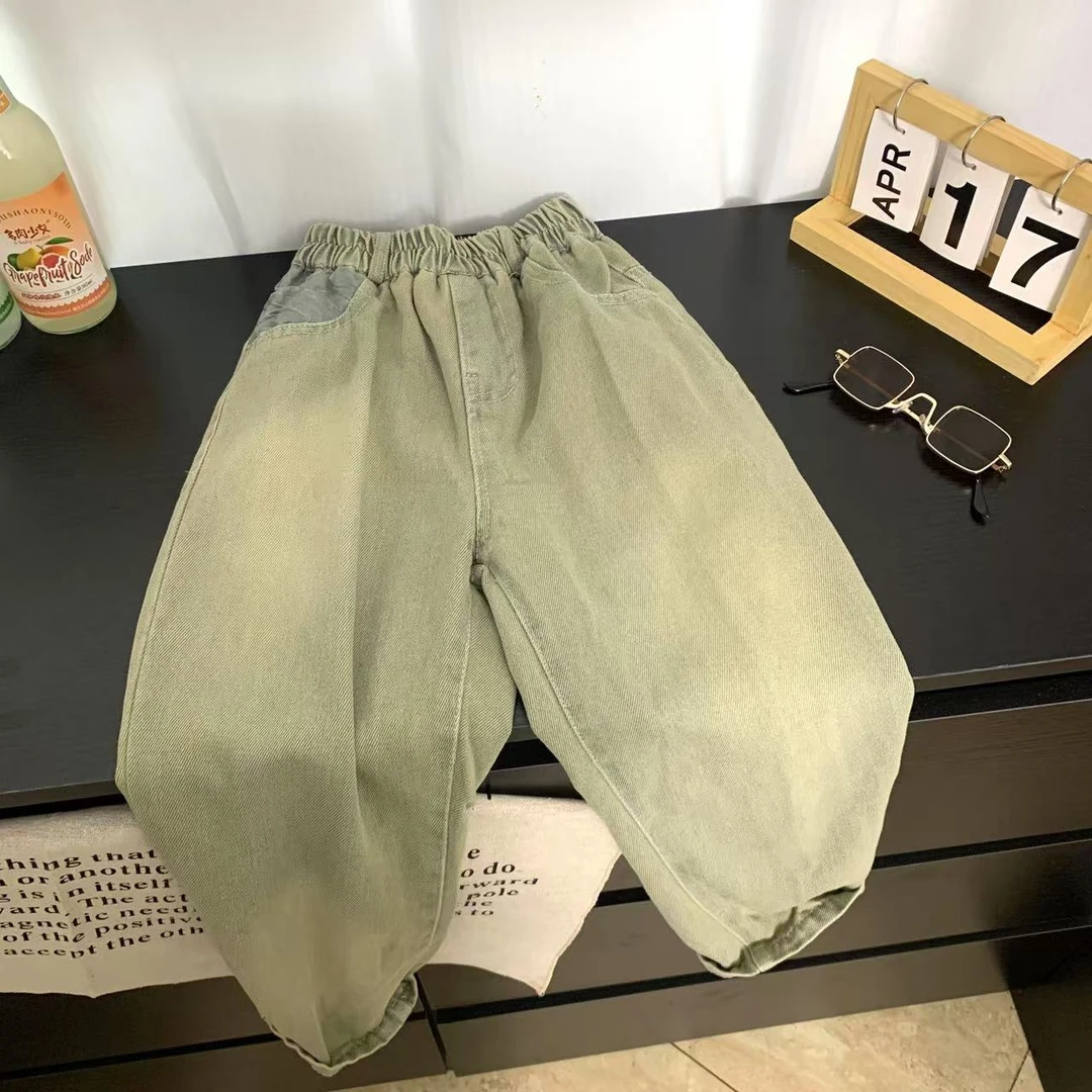 春款软牛仔做旧款断码 炸炸牛仔裤