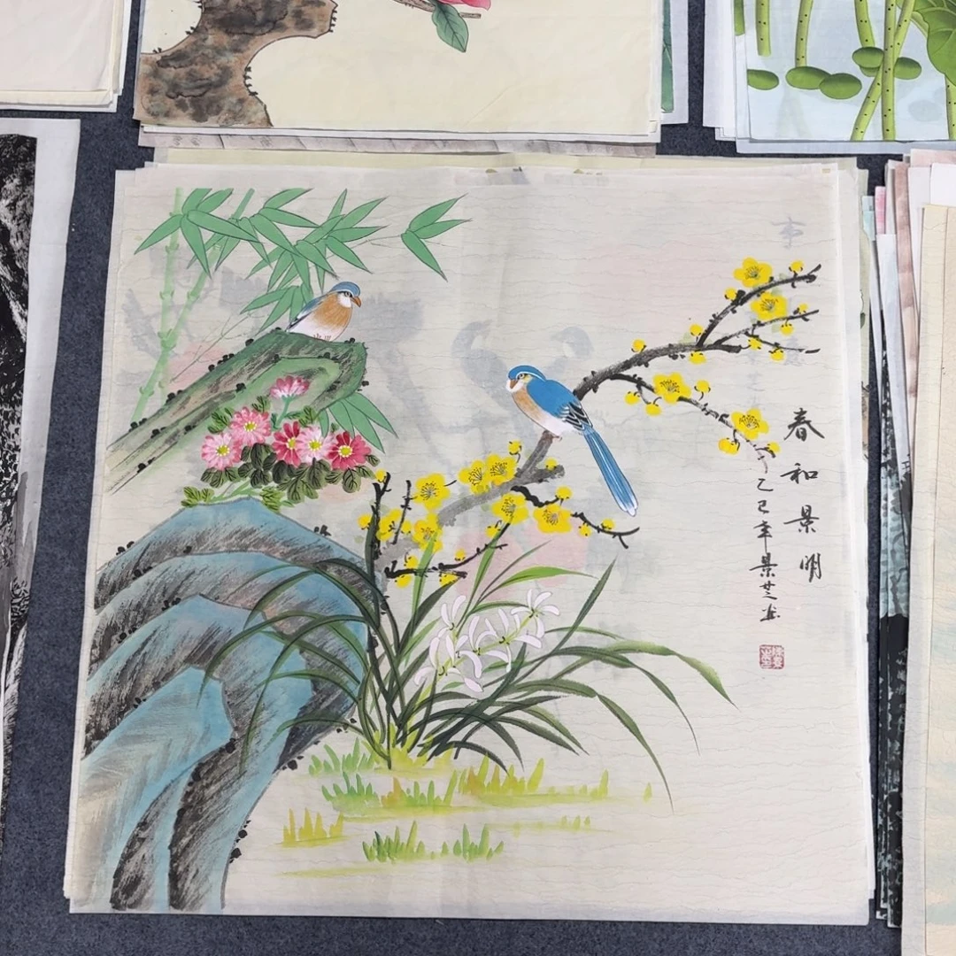 国画68×68手绘画画画