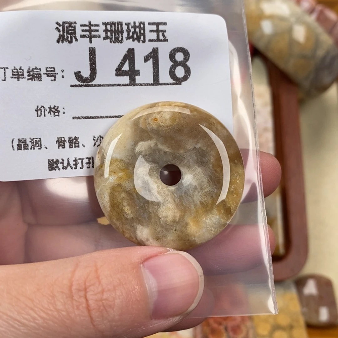 硅化玉颈饰未镶嵌去*