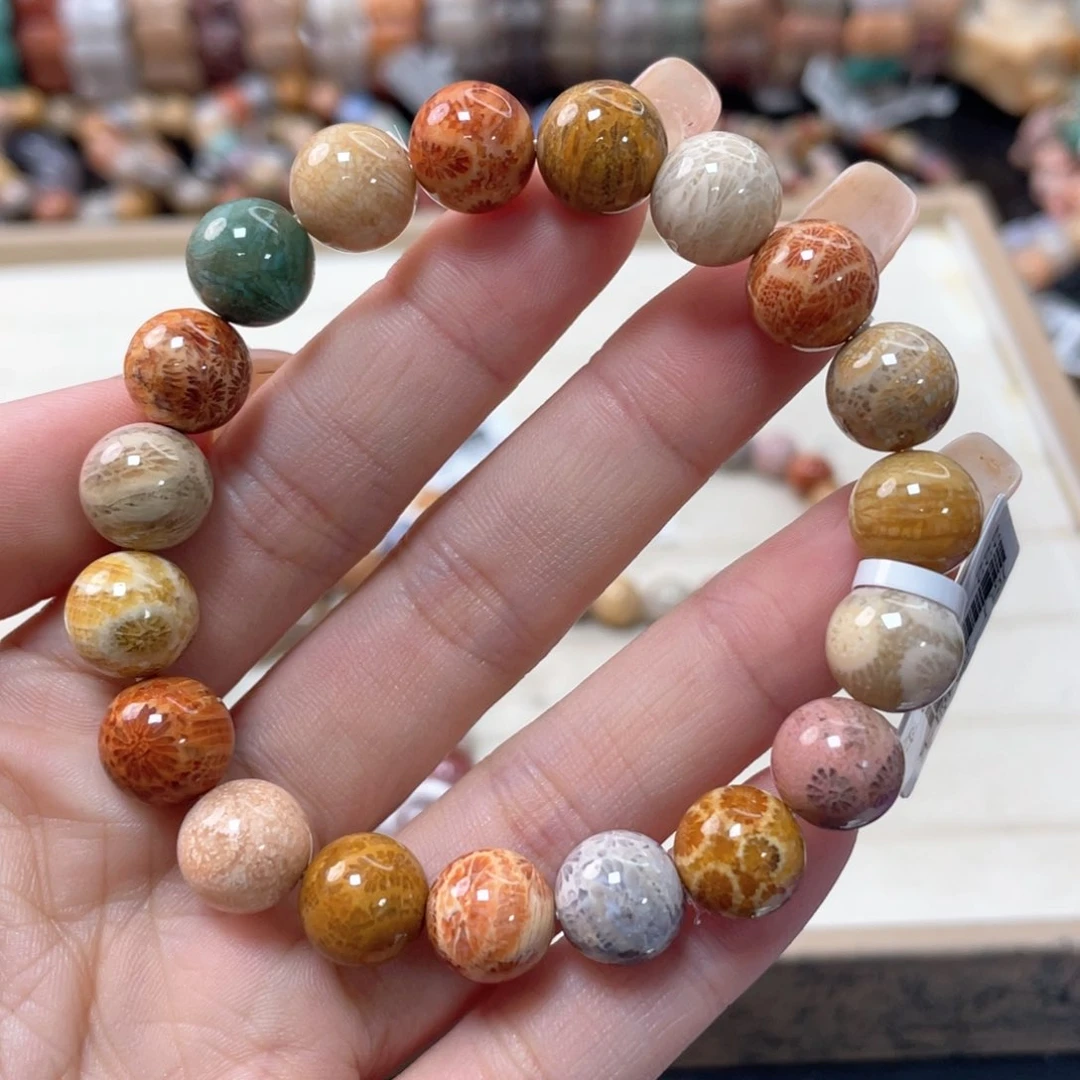 硅化珊瑚（珊瑚玉）手链未镶嵌雙**2441