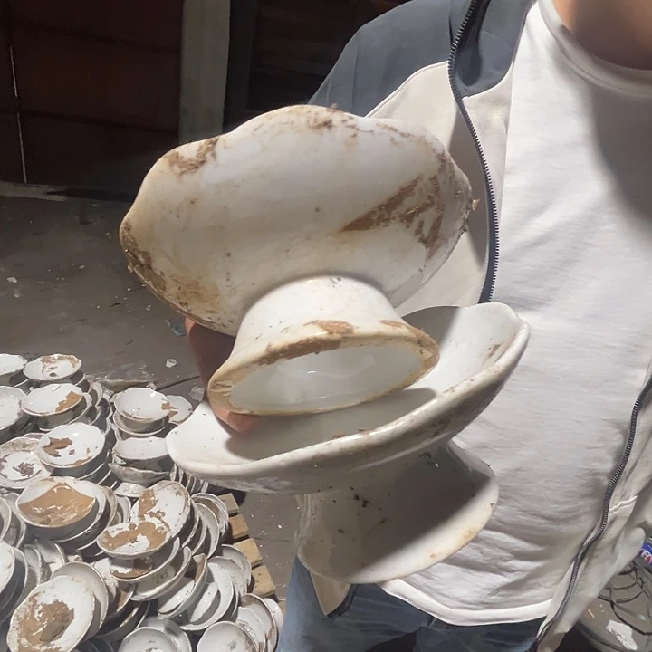 景德镇陶瓷6寸高脚果盘2只