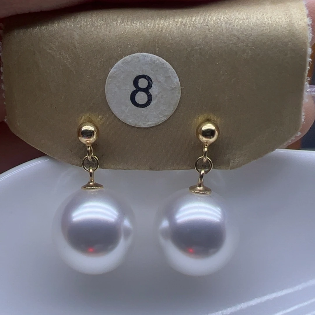 银S925镶嵌耳饰淡水珍珠