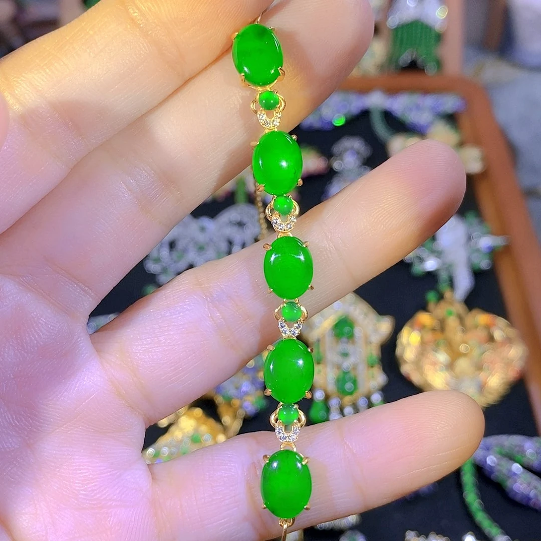 吊坠(不含链)银S925镶嵌翡翠