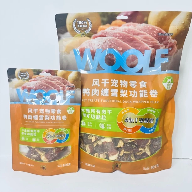 【新品鸭肉缠雪梨】WOOLF伍尔夫狗零食功能肉干中小型犬专用系列