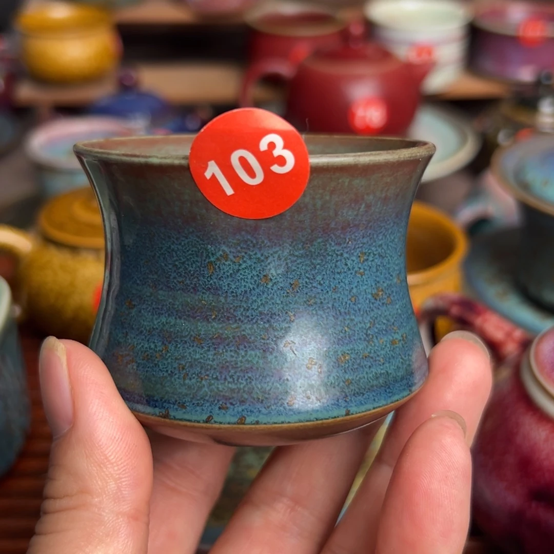 手工制作钧窑茶器